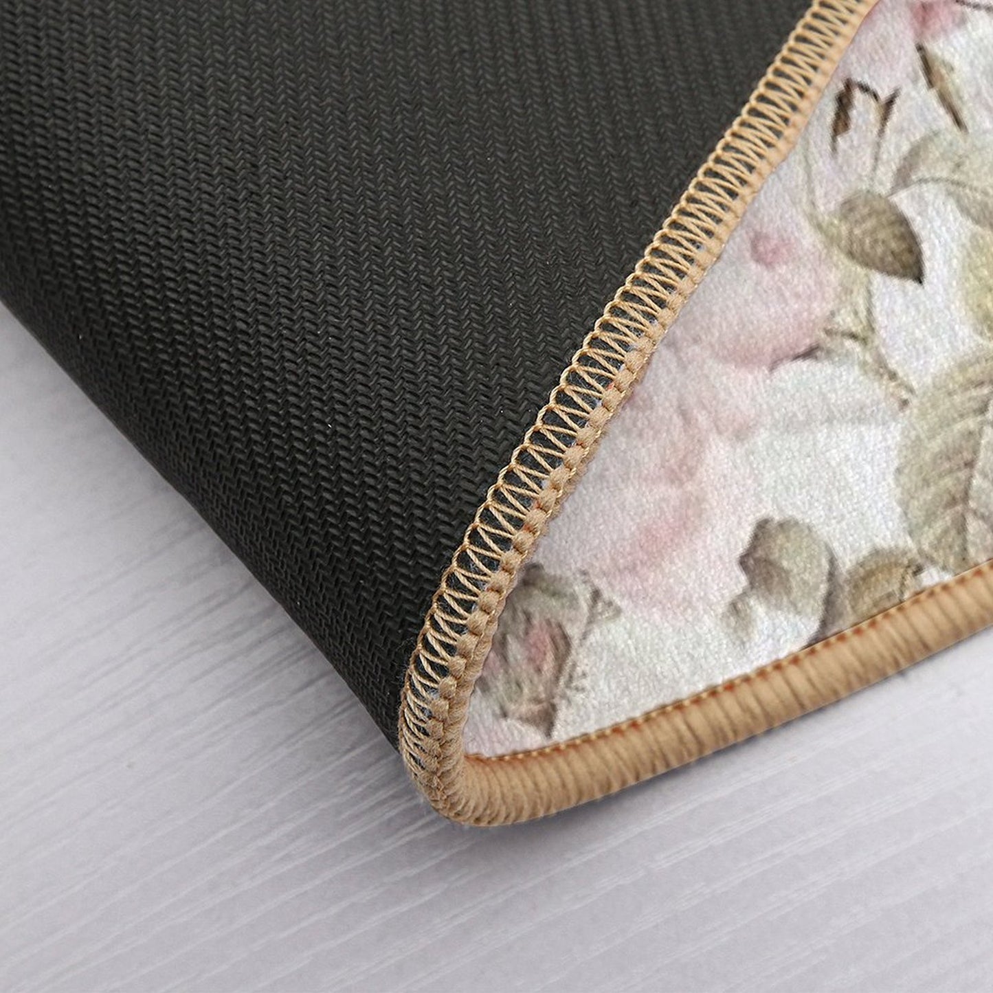 Sepia Old Vintage Roses Botanical Garden on Pink Pattern NightGarden  Toxin-Free Bath Mat