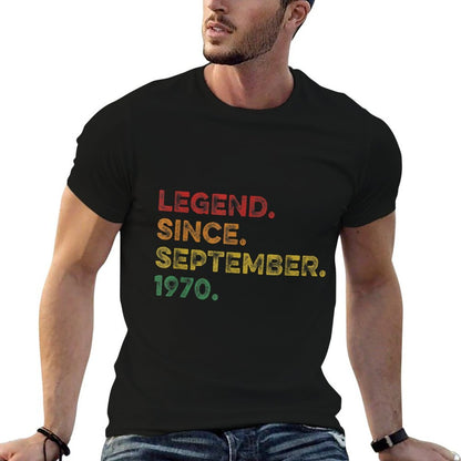 Vintage Legend September 1970 50 Yrs Old 50th Birthday Gift  Lightweight T-Shirt