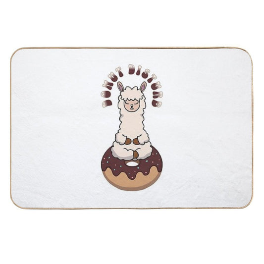 Donut Disturb - Kawaii Alpaca Meditation  Pet-Safe Bath Mat