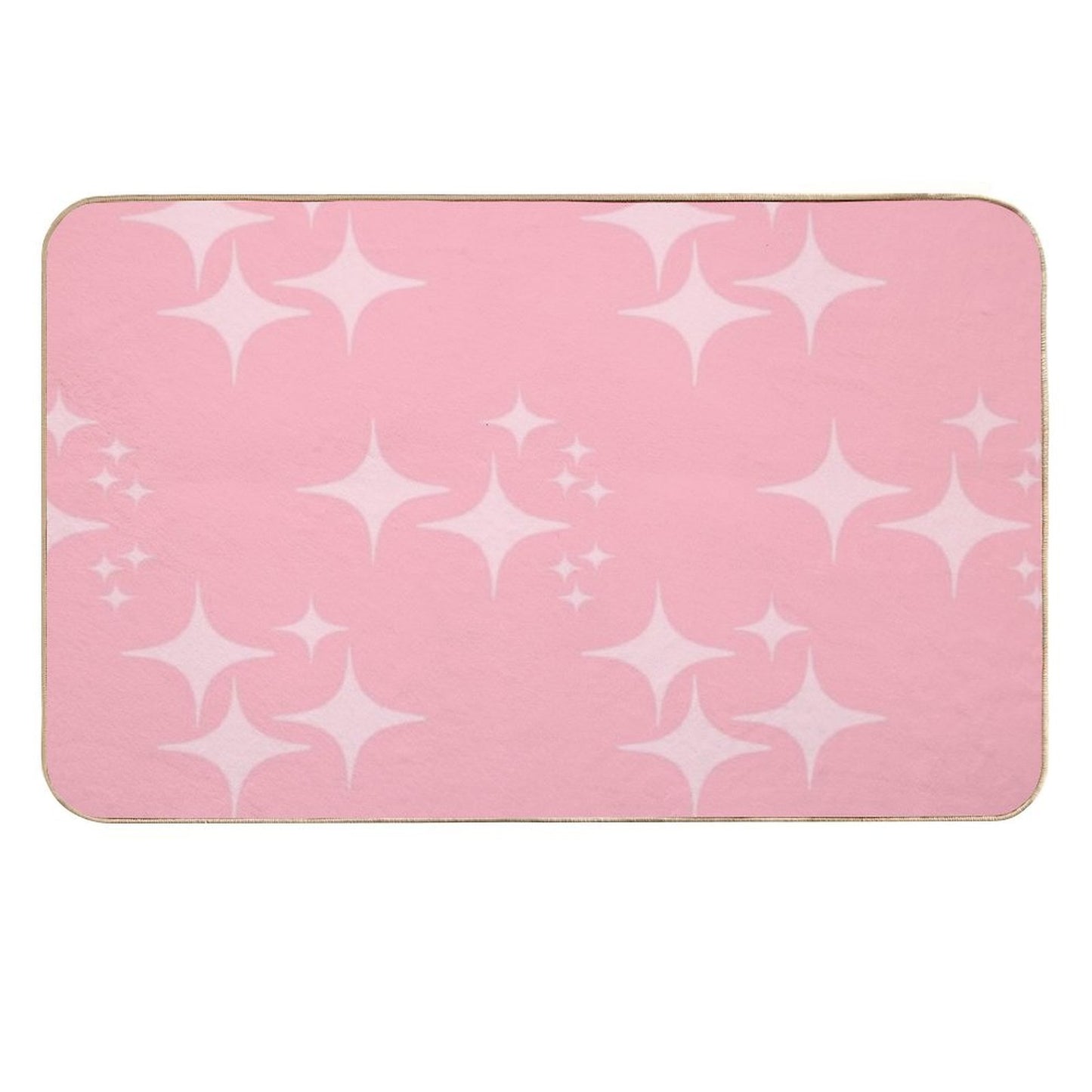 Retro1950s Mid Century Modern Pink Atomic Starburst  Versatile Bath Mat