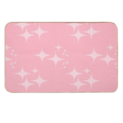 Retro1950s Mid Century Modern Pink Atomic Starburst  Versatile Bath Mat