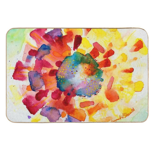 Flower-Colorburst  Non-Slip Bath Mat