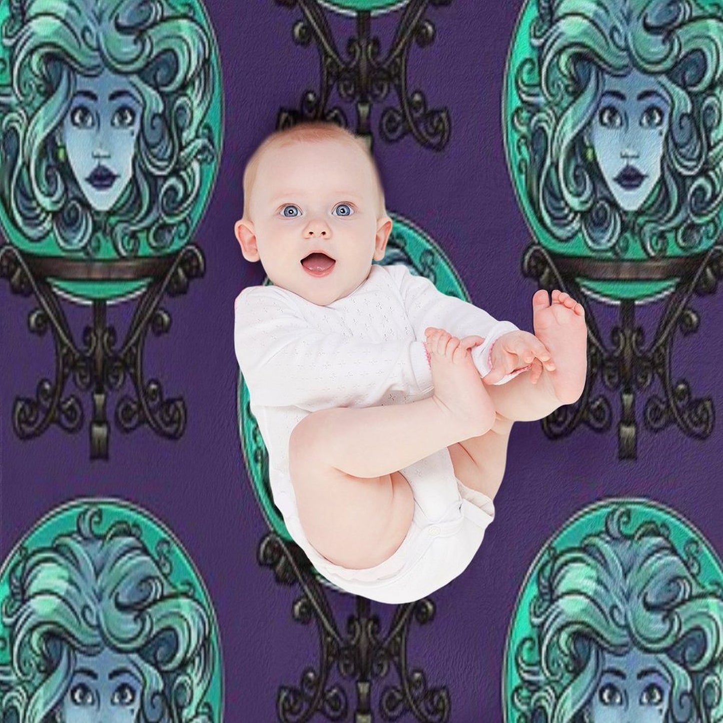 Madame Leota, No Background Comfort Throw Blanket