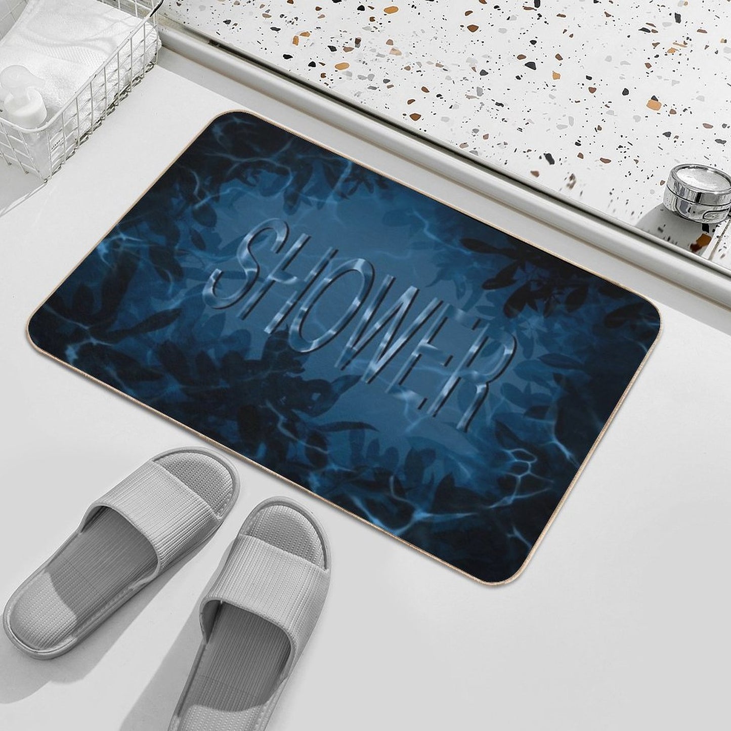 Shower Time  Fade-Resistant Bath Mat
