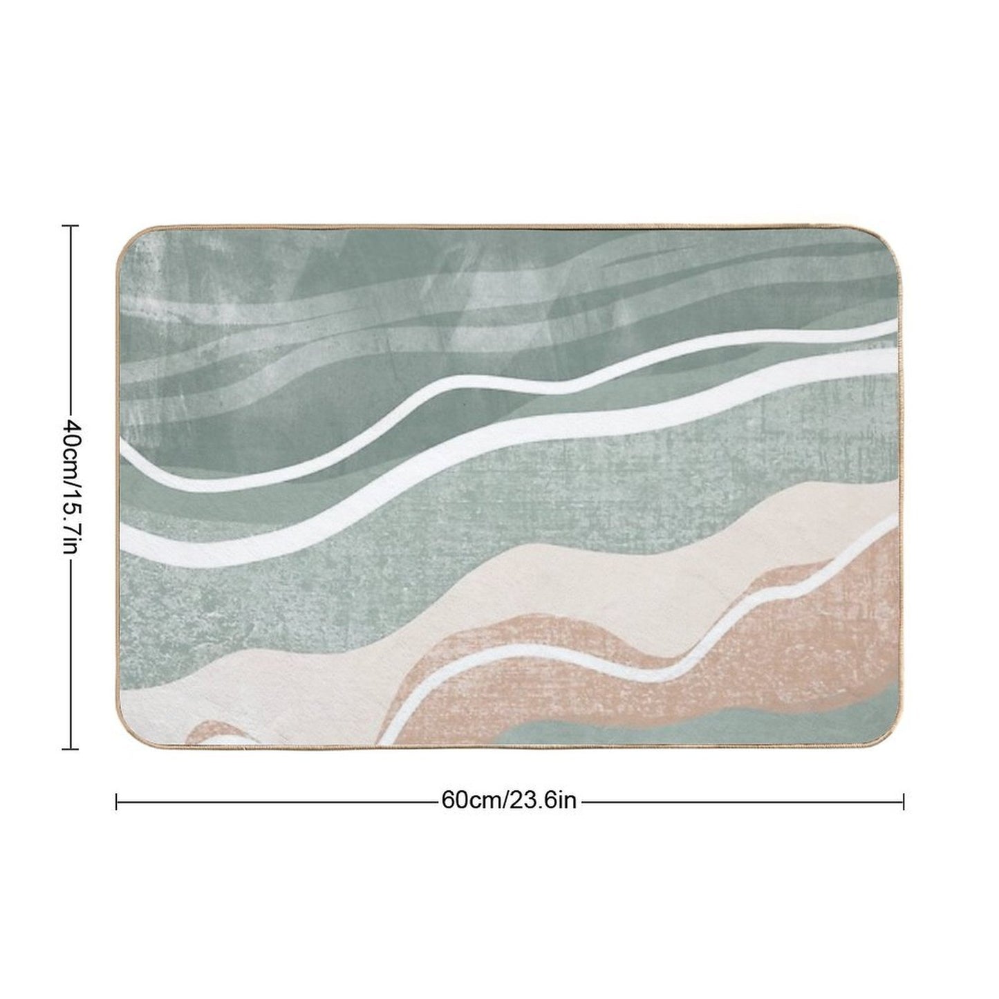 Abstract Beach Art  Absorbent Bath Mat
