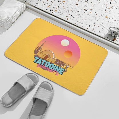 Tatooine Sunsets Vintage  Stain-Proof Bath Mat
