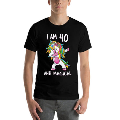 I Am 40 & Magical Unicorn Birthday Fourty Years Old  Affordable Price T-Shirt