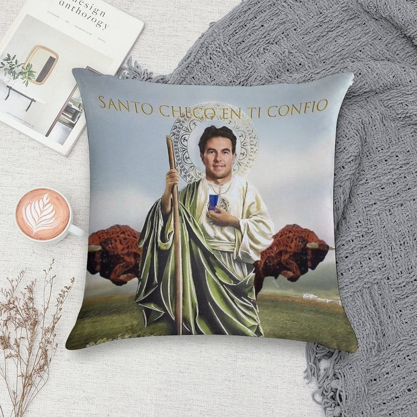 San Checo of The Tyres Soft Hidden Zipper Throw Pillow