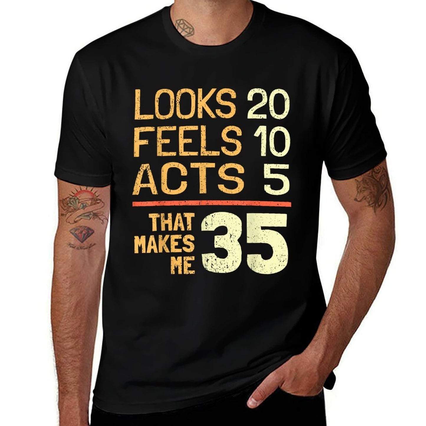Hilarious 35th Birthday Idea I 35 Years  Moisture-wicking T-Shirt