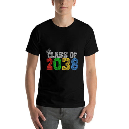 Class of 2038 Grow With Me Graduation First Day of School  Cotton T-Shirt