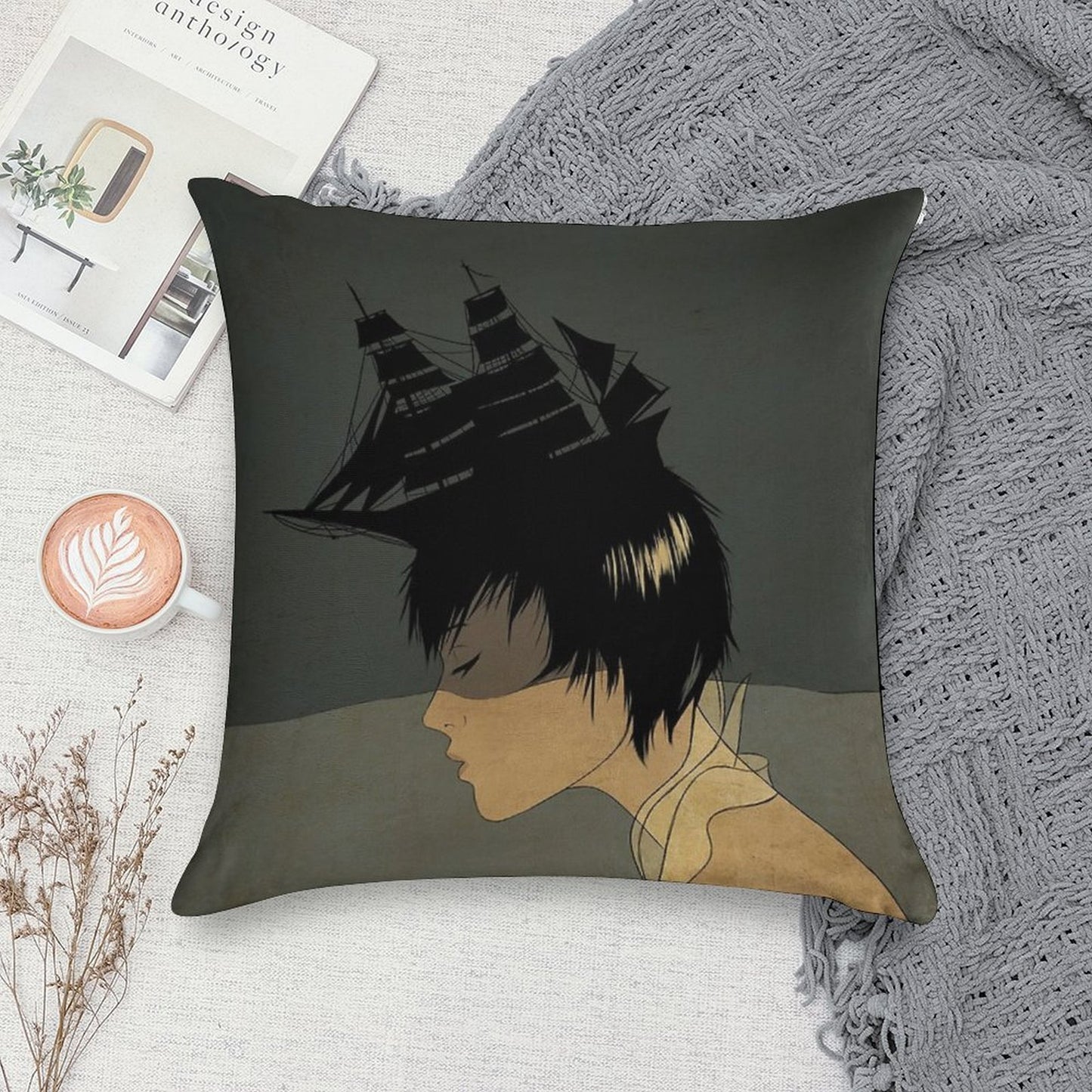 We Belong in The Sea Soft Decorative Cover Throw Pillow