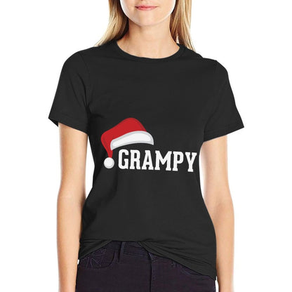 Grampy - Santa Hat Grandparent Christmas Holiday Grandpa  Rolled Sleeves T-Shirt