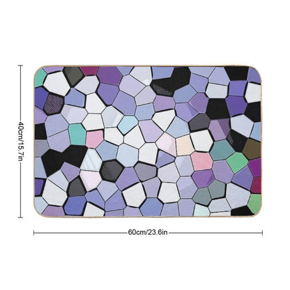 Mosaic Design - Camouflage Texture  Non-Slip Bath Mat