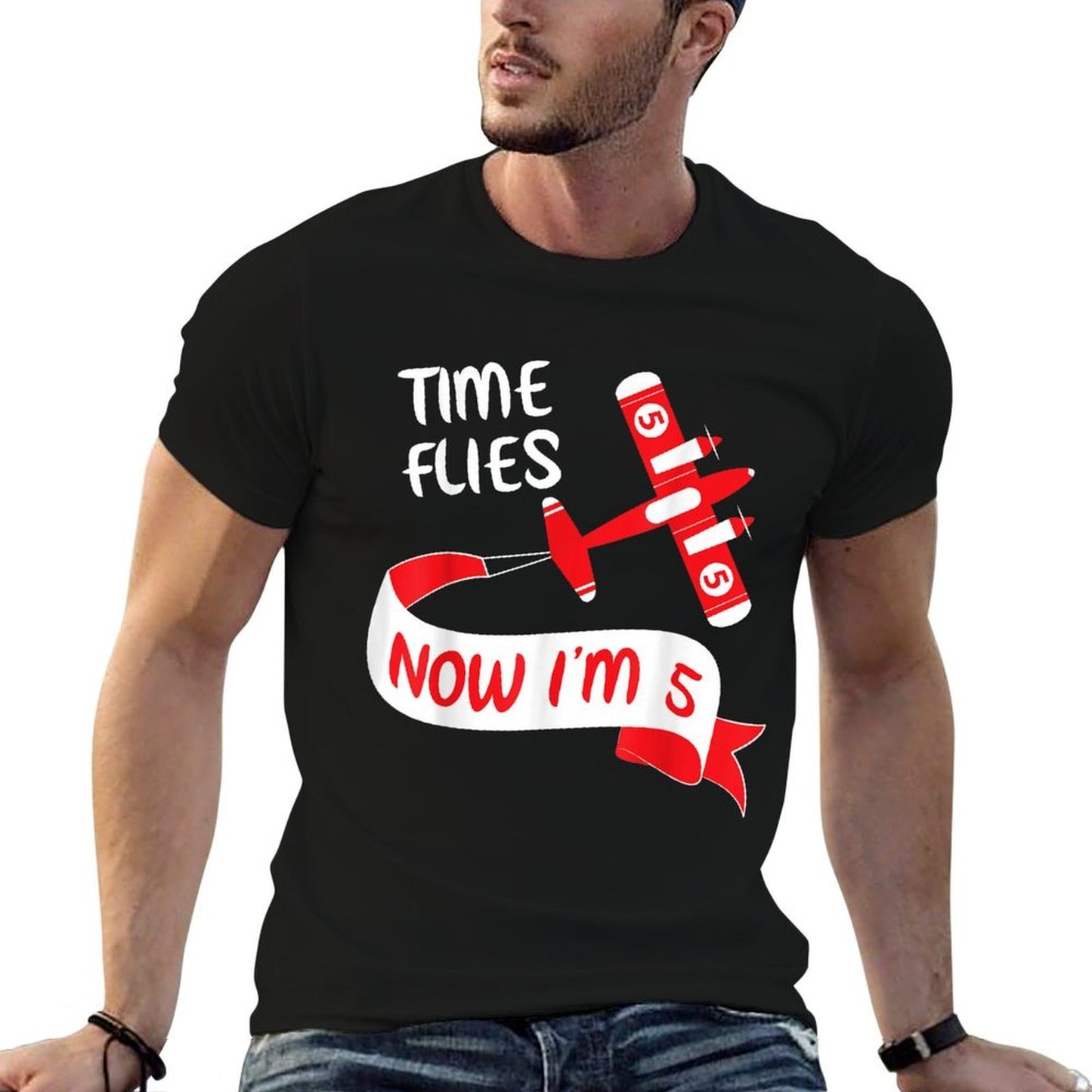 Now I'm 5th Birthday Time Flies Child 5 Year Old Cool B-Day  Classic T-Shirt