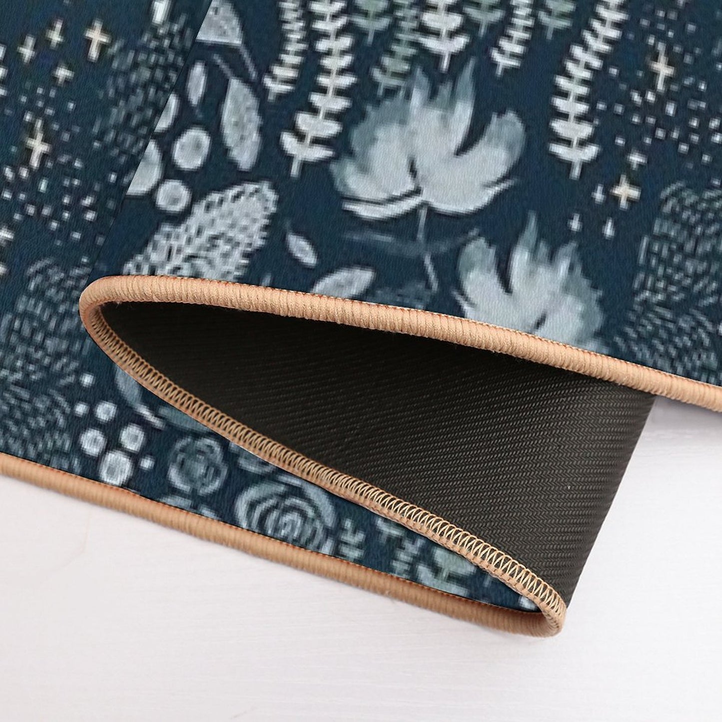 Unicorns Fields - Moody Blue  Fade-Resistant Bath Mat