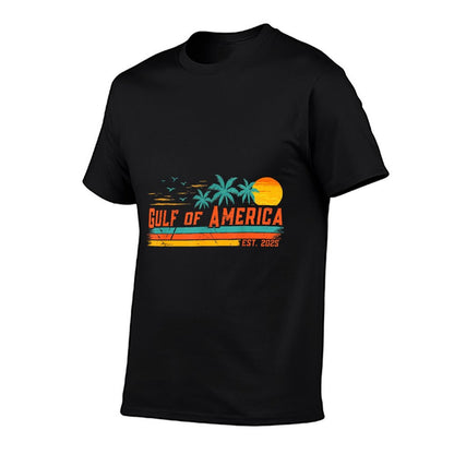Vintage Gulf Of Us America Retro Sunset Gulf Of Us America High-quality Stitching T-Shirt