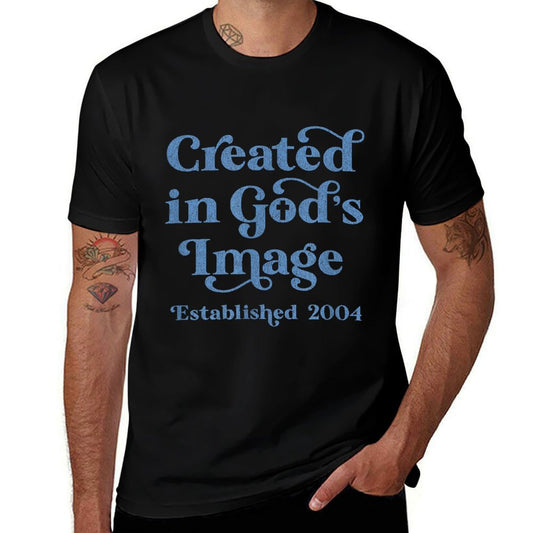 21 Year Old Christian Jesus And God 2004 21st Birthday  Oversized Silhouette T-Shirt