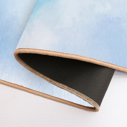 White Puffy Clouds W Starry Sky  Pet-Safe Bath Mat