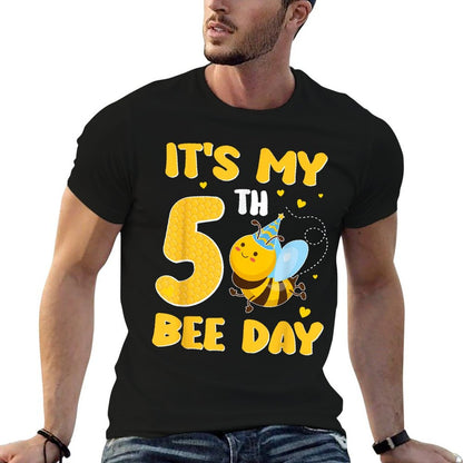 It's My 5 Year Old Birthday Bee Day 5th Party  Stretchy T-Shirt