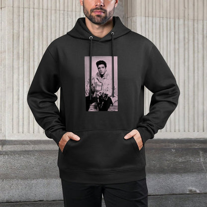 Elvis Presley Pink Guitar Cotton-Polyester Blend Hoodie