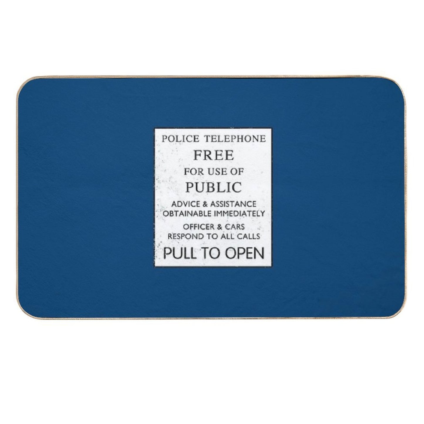 Police Telephone - Free For Public Use  Anti-Trip Bath Mat