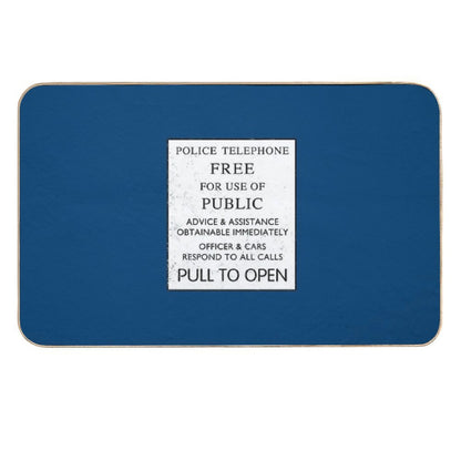 Police Telephone - Free For Public Use  Anti-Trip Bath Mat