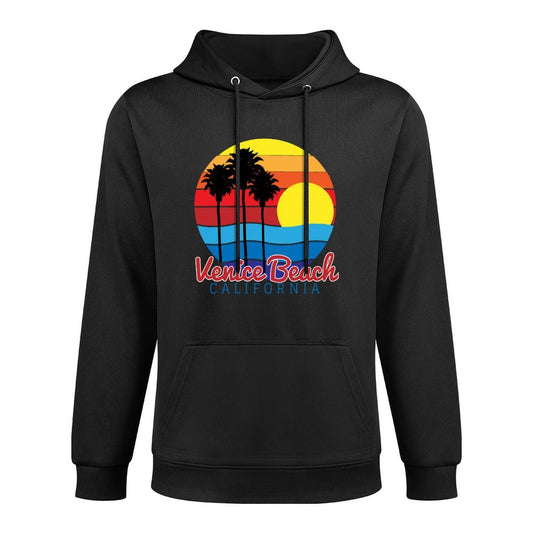 Venice Beach California Summer Palm Twilight Tropical Sunset Durable Construction Hoodie