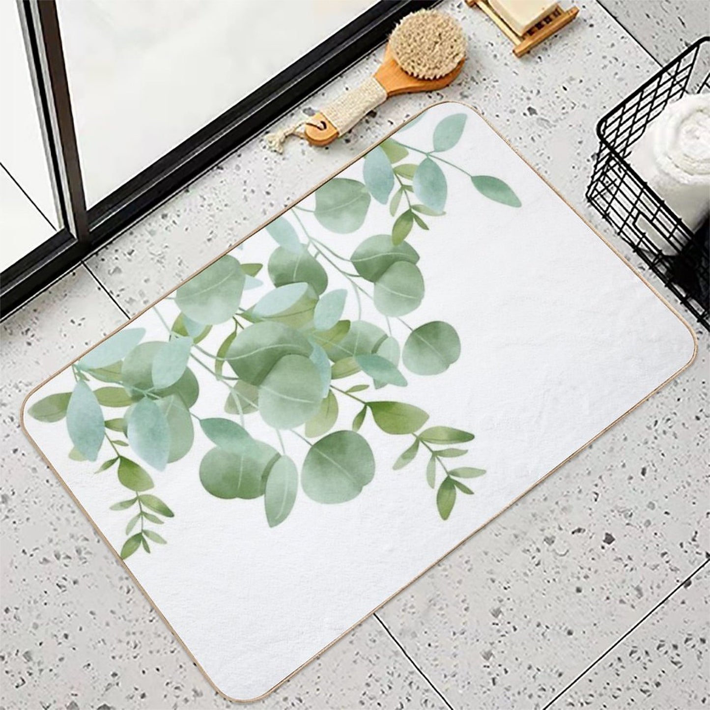 Ivy Leaves  Dirt-Trapping Bath Mat