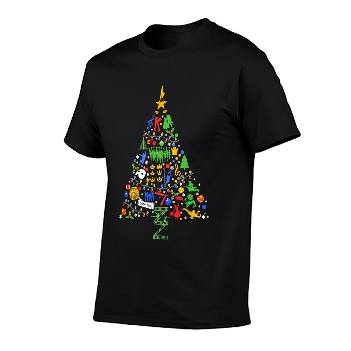 Broadway Christmas Tree Sweater Broadway Ugly Christmas  Cotton T-Shirt
