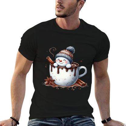 Cute Christmas Hot Chocolate Snowman  Odor-resistant T-Shirt
