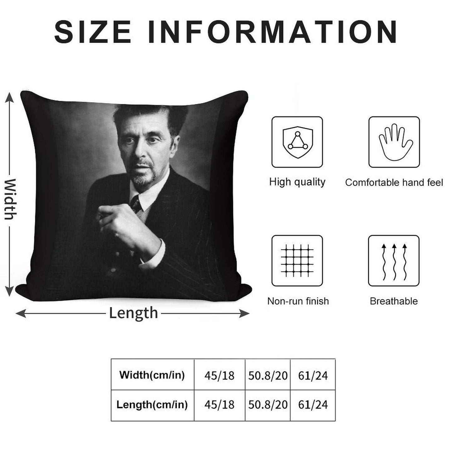 Al Pacino Art Soft Luxury Feel Throw Pillow