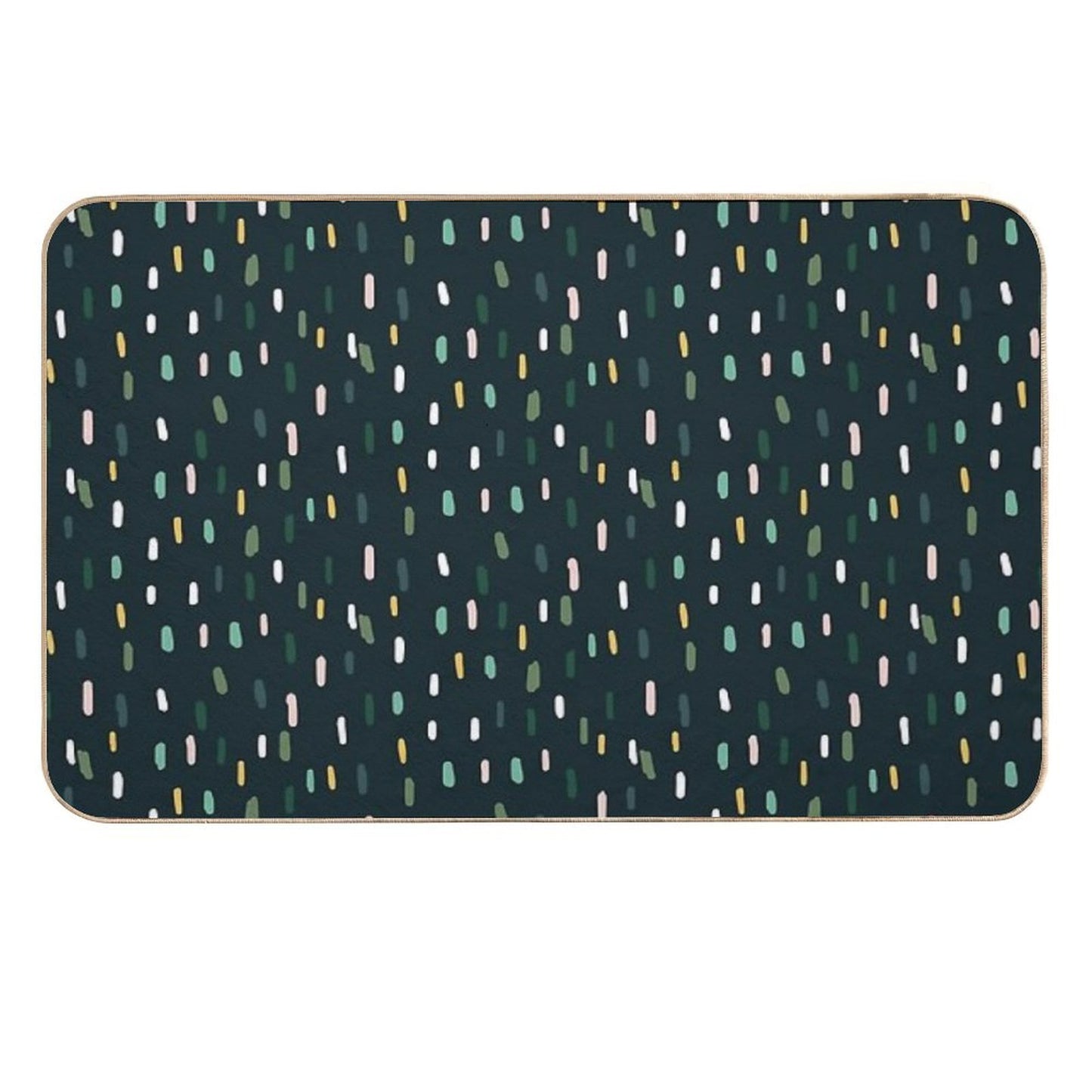 Simple Navy Pattern  Pet-Safe Bath Mat