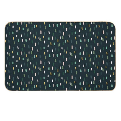 Simple Navy Pattern  Pet-Safe Bath Mat