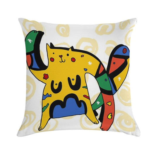 Joan Miro's Cat Soft Ultra-Soft Texture Throw Pillow
