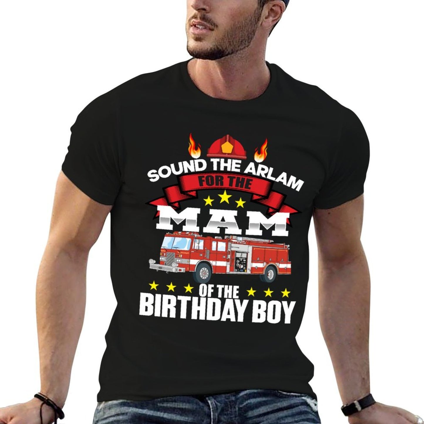 Mam - Mam Of The Birthday Boy  Fade-proof Color T-Shirt