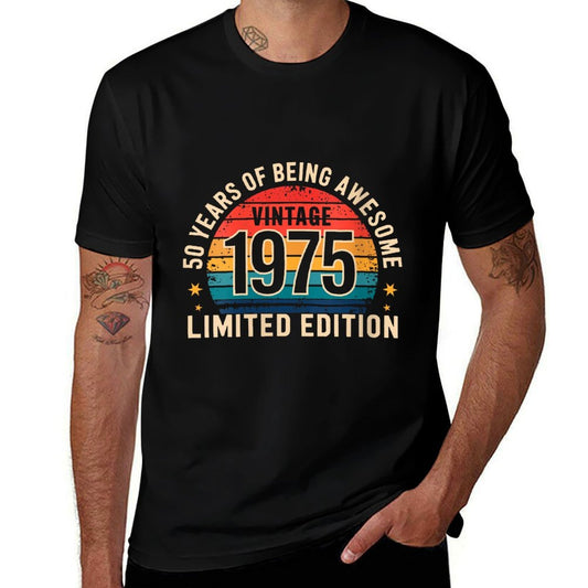 Womens 50 Year Birthday Decorations Men Gag 50yr 1975 50th Birthday  Stretchy T-Shirt