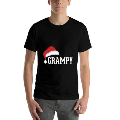 Grampy - Santa Hat Grandparent Christmas Holiday Grandpa  Rolled Sleeves T-Shirt