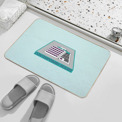 Contemporary in Blue  Easy To Clean Bath Mat
