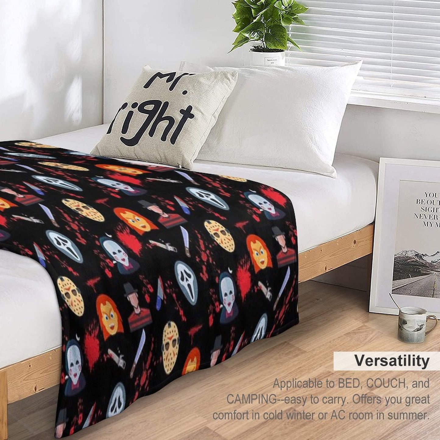 Legends Of Horror - Slasher Edition Wrinkle-free Throw Blanket