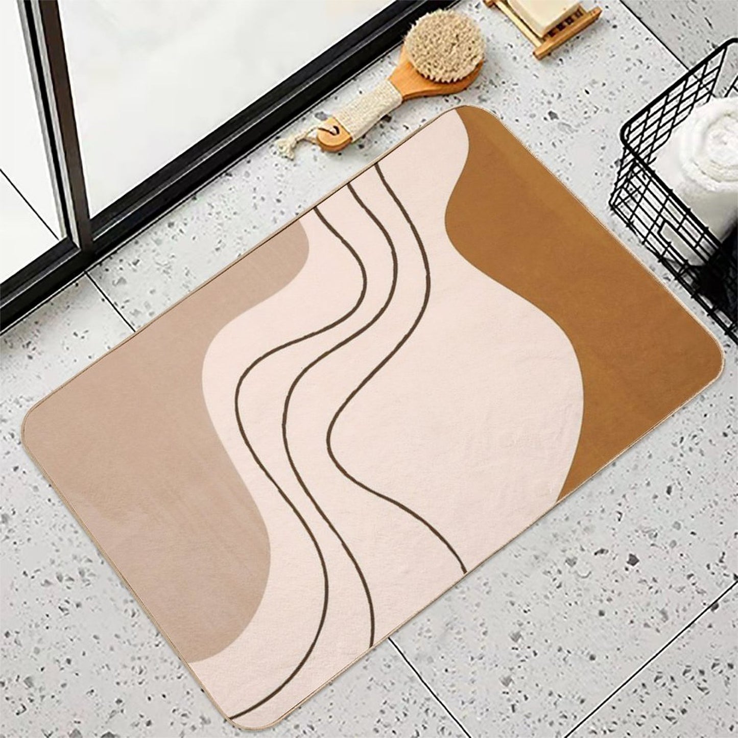 Abstract Minimalist  Anti-Trip Bath Mat