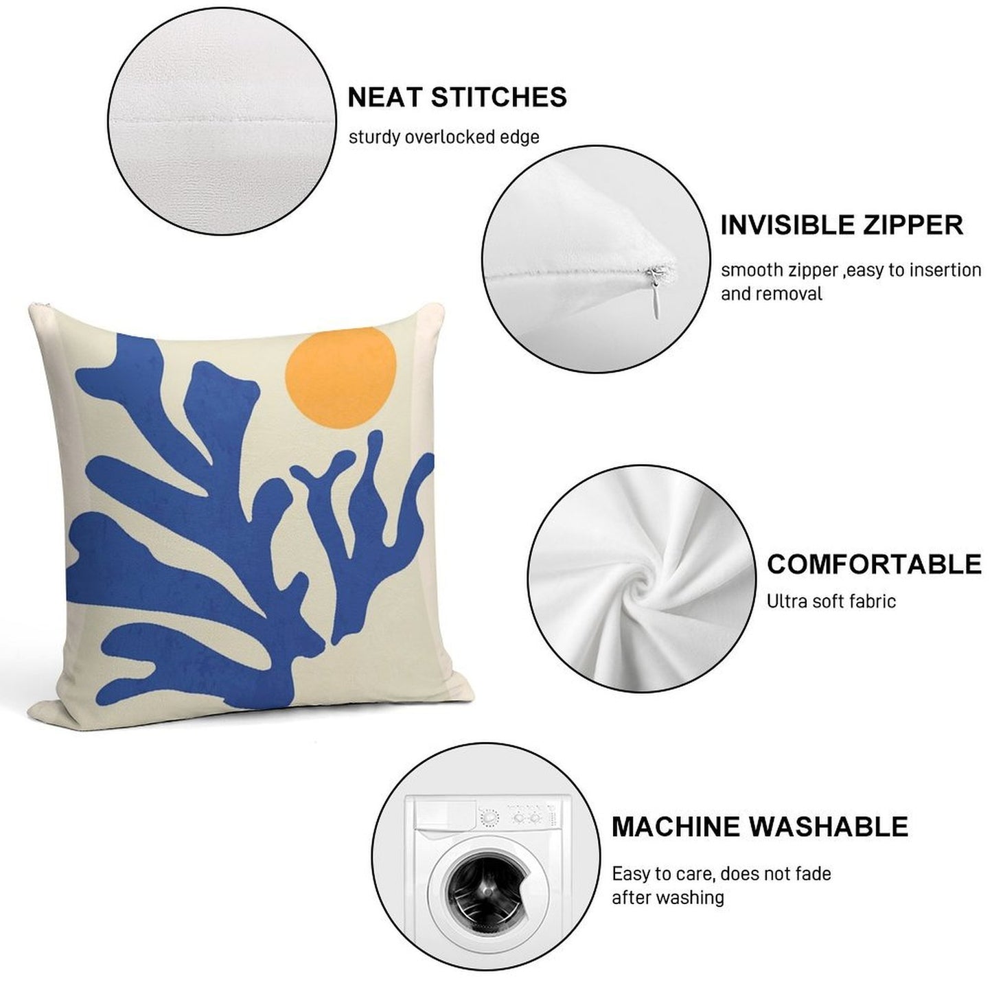 Sunshine Matisse Soft Shrink-Resistant Throw Pillow