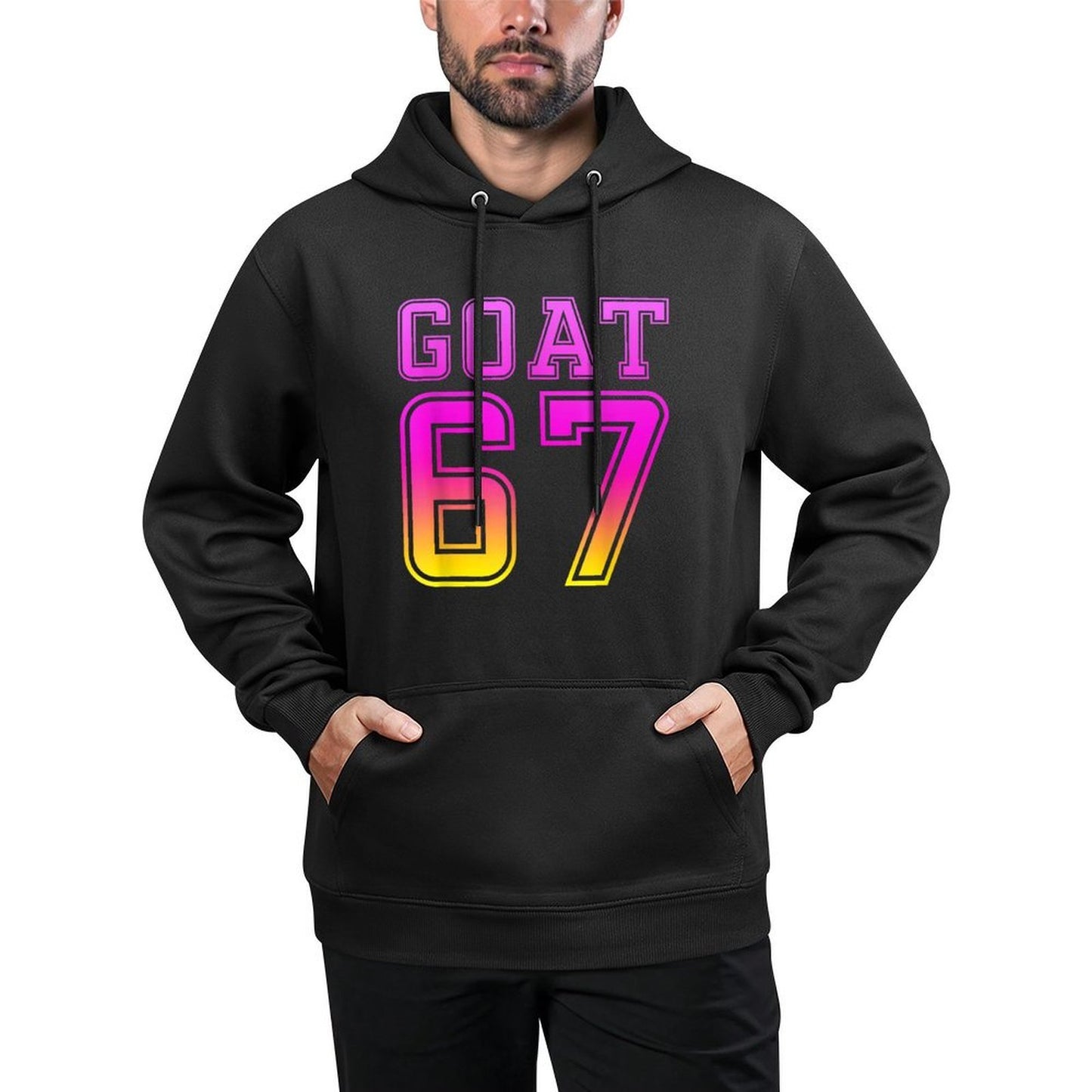 Cool Six Seven 6 7 Ice-Cream Goat 67 Meme Rizz Funny Easy Care Hoodie