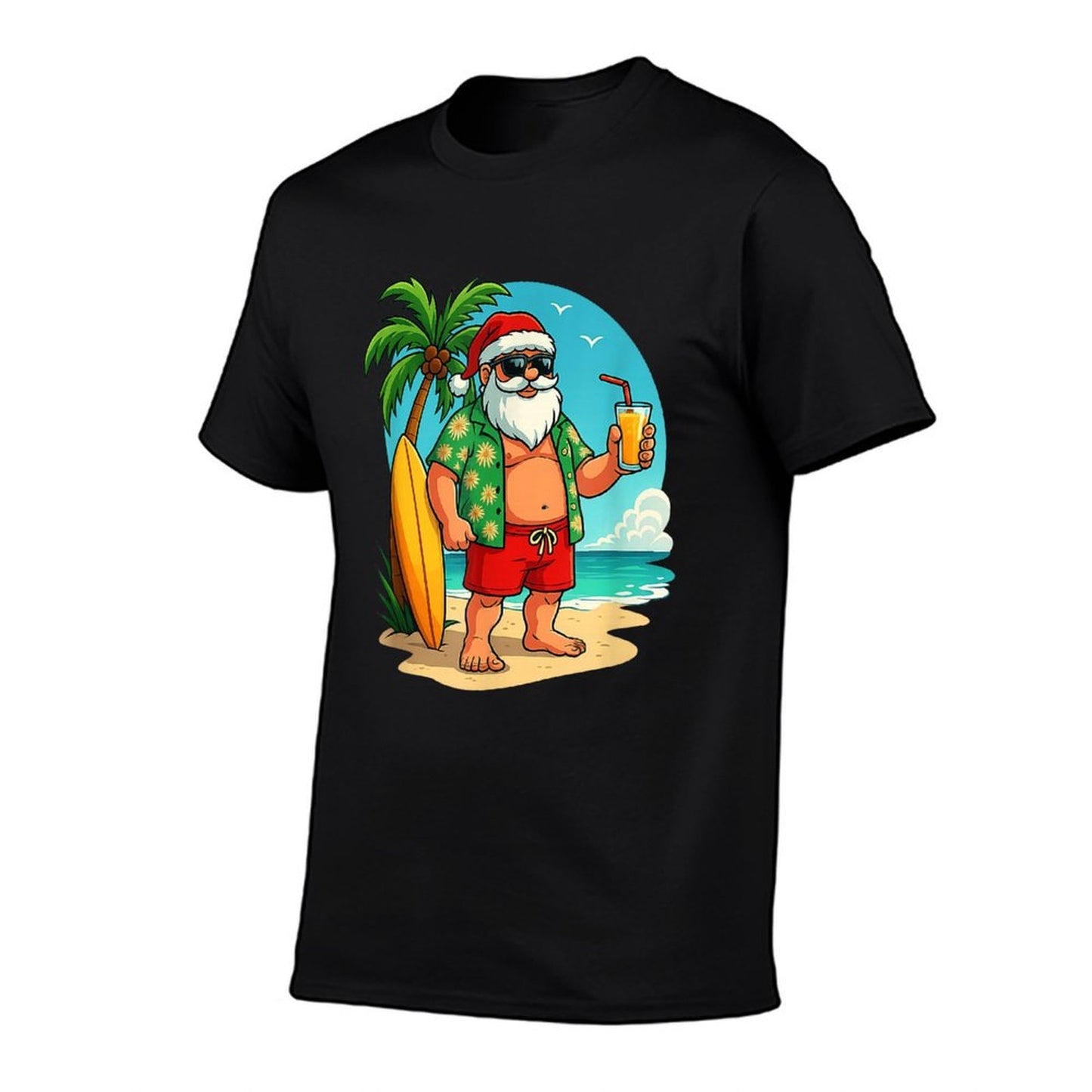 Christmas in July, Santa Beach Tropical Holiday Summer Fun  Vintage-inspired T-Shirt