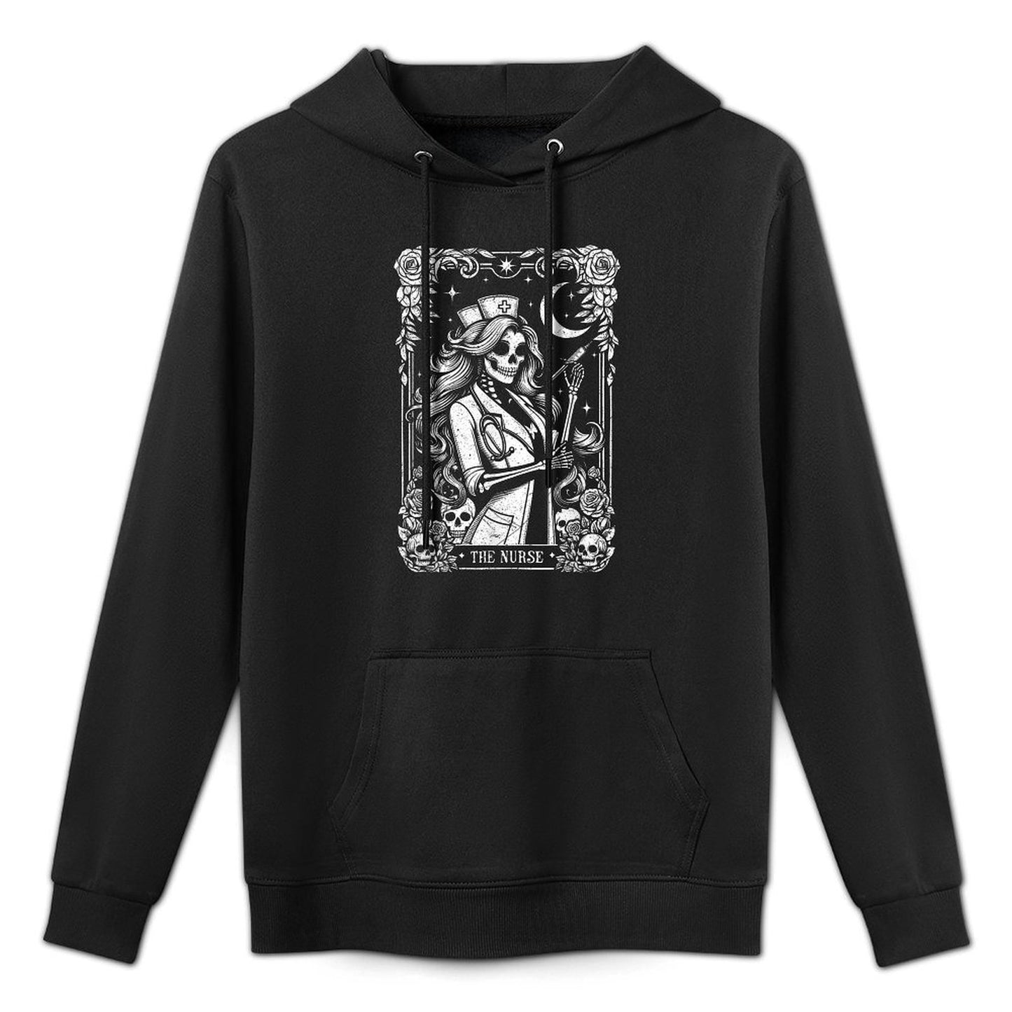 The Nurse Skeleton Tarot Card Funny Nursing Nurse RN LPN NP Customizable Surface Hoodie