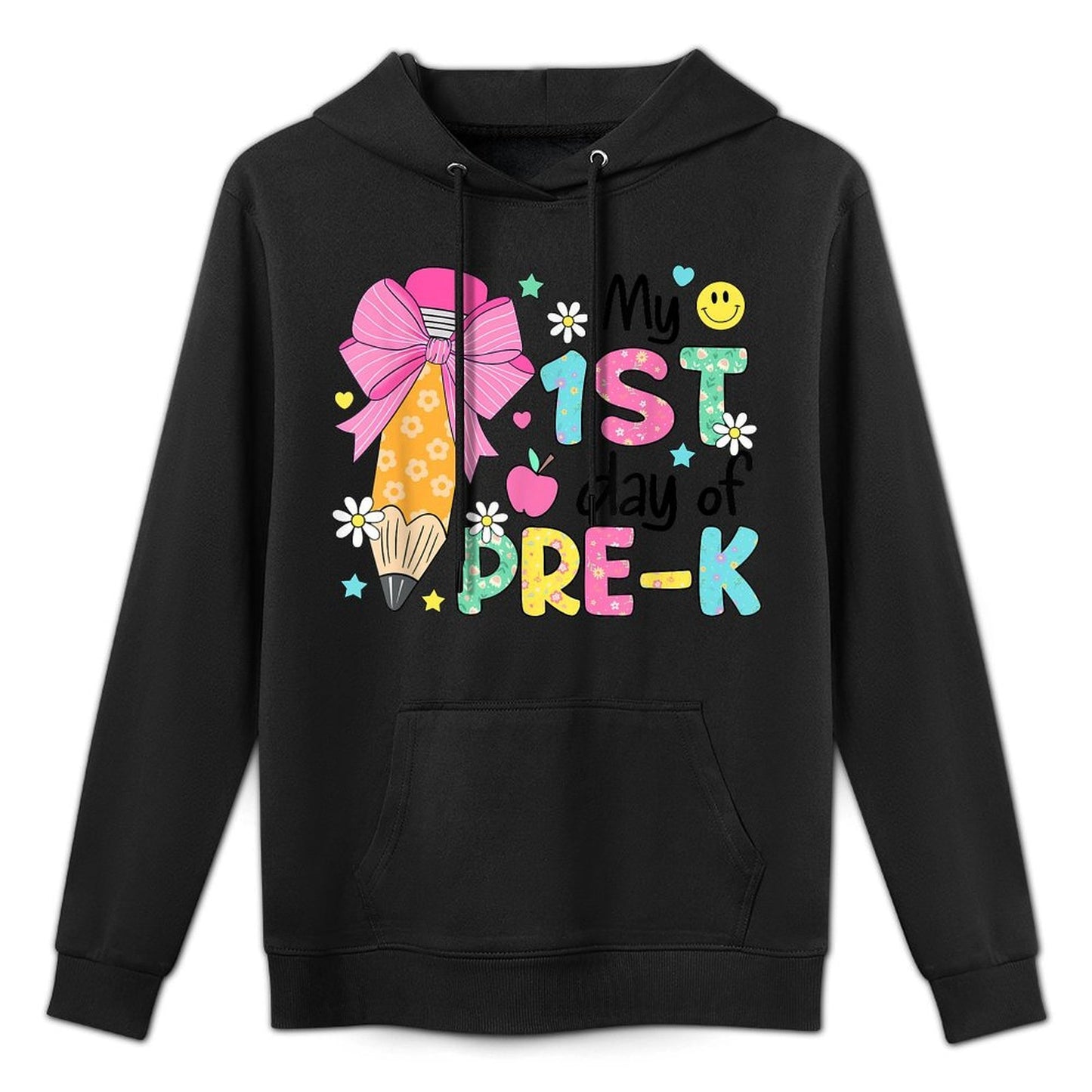 My 1st Day of Pre-K PreK Pre K 2025 Back to School Girls Kangaroo Pocket Hoodie