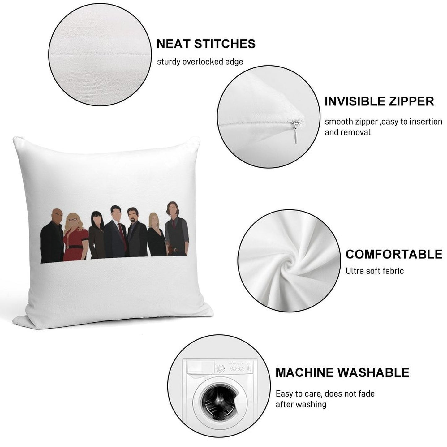 The BAU Soft Washable Throw Pillow