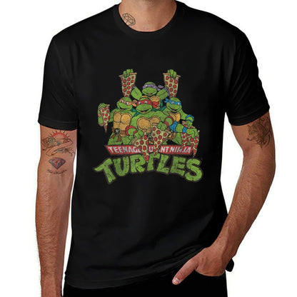 Teenage Mutant Ninja Turtles Multiple Smiles  Slices  Oversized Silhouette T-Shirt