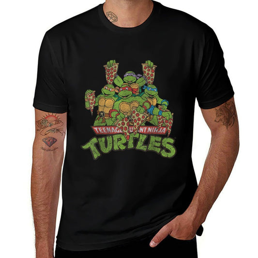 Teenage Mutant Ninja Turtles Multiple Smiles  Slices  Oversized Silhouette T-Shirt