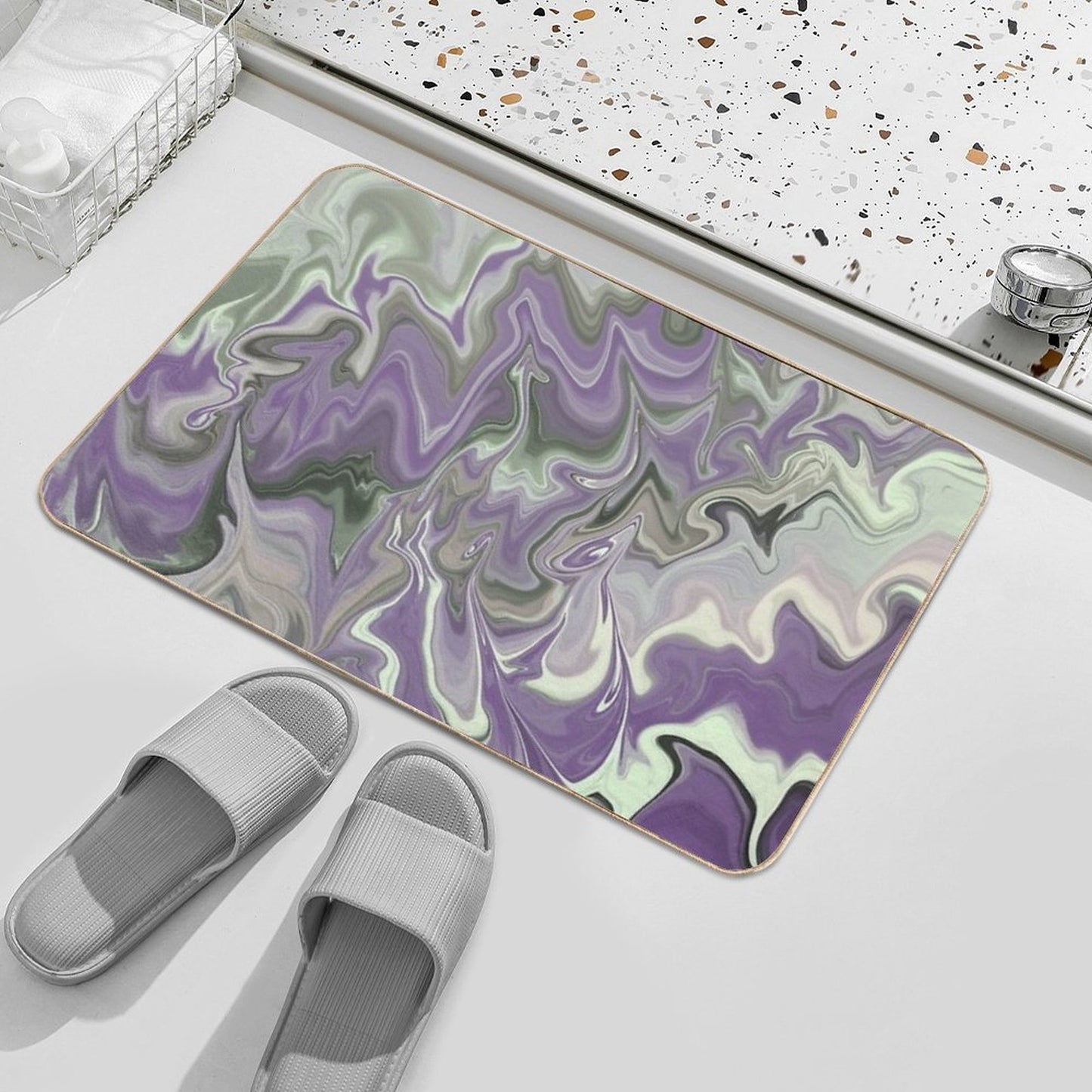 Purple Sage  Non-Slip Bath Mat
