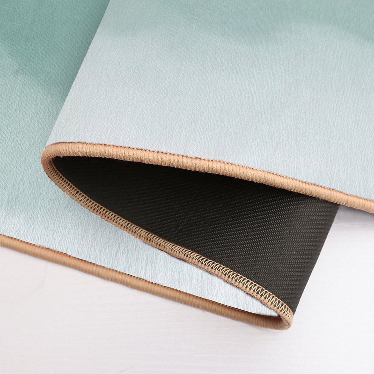 Emerald Green Watercolor Ombre (greenwhite)  Absorbent Bath Mat